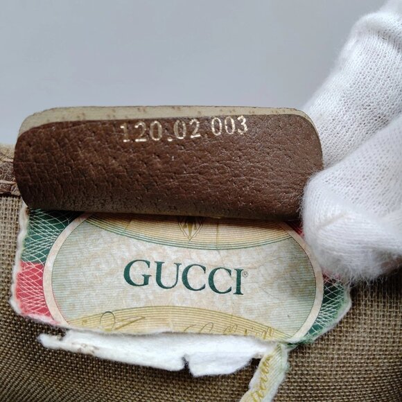 Vintage Gucci Tote Bag Sherry Line Brown PVC 4521606 - Picture 8 of 8